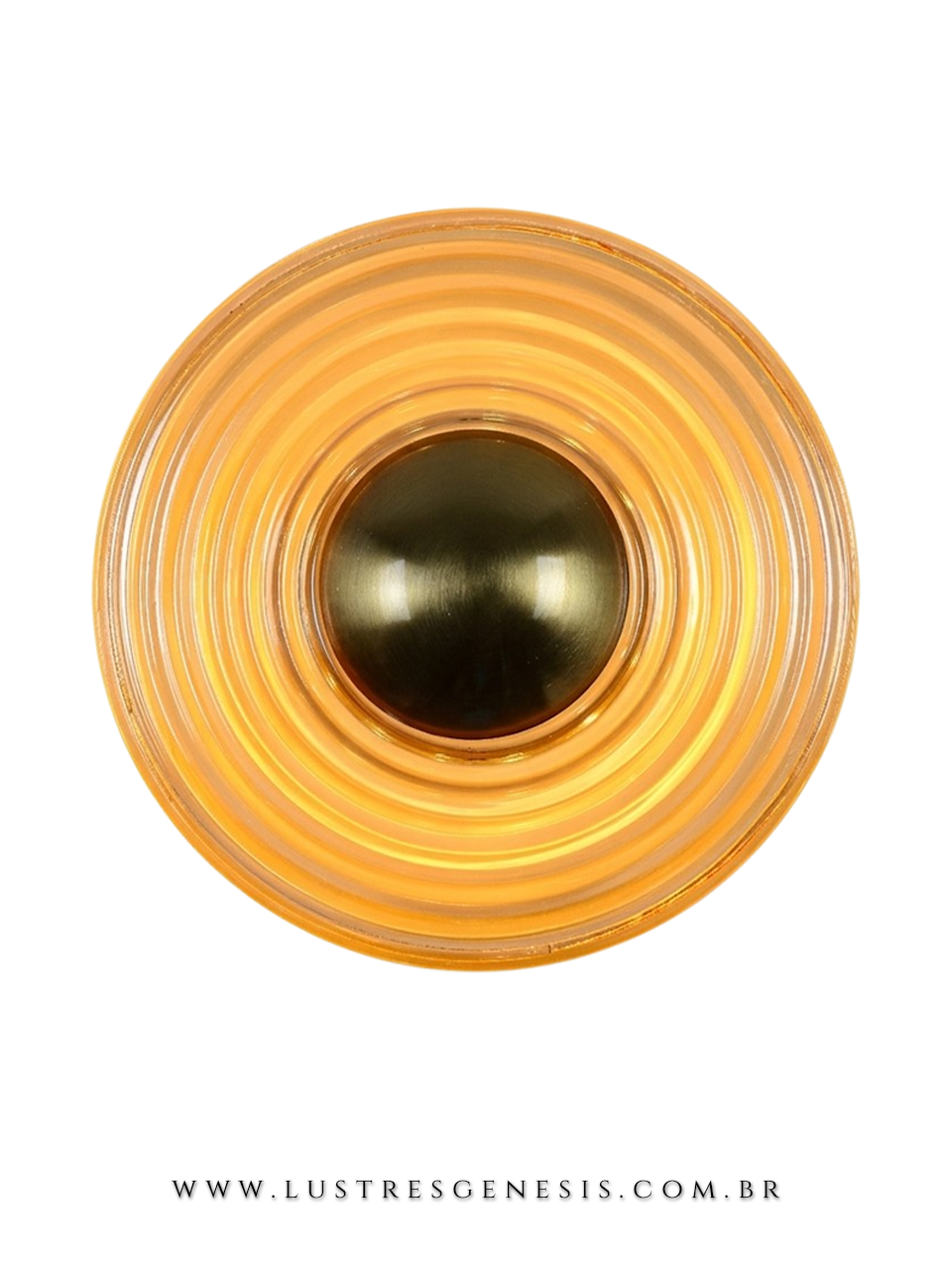 Luminaria Arandela de Parede Interna Vidro Ambar Bronze Globo Redondo, Salas, Quarto, Lavabo, Hall, Suite Master, Espelho do Banheiro